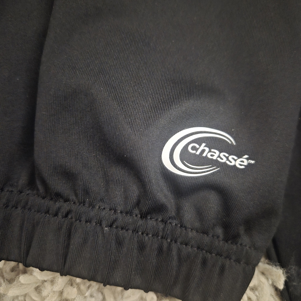 Chassé Black Long Sleeve Cheer Crop Top Size M Athletic Dance Gym - Picture 2 of 3